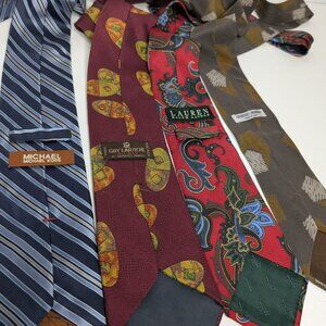Michael Kors, Ralph Lauren..Silk Neck Ties with Tie holder hanger included free